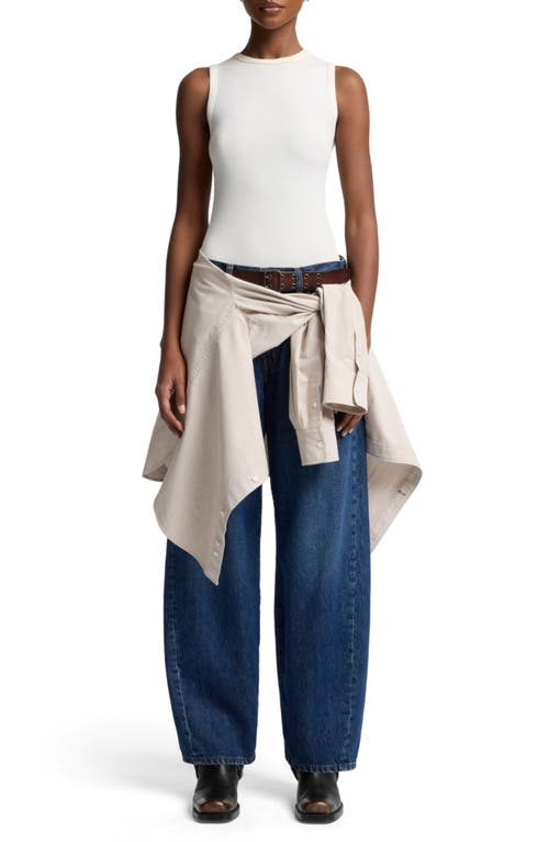 7 For All Mankind Twisted Bonnie Barrel-leg Jeans In Blue