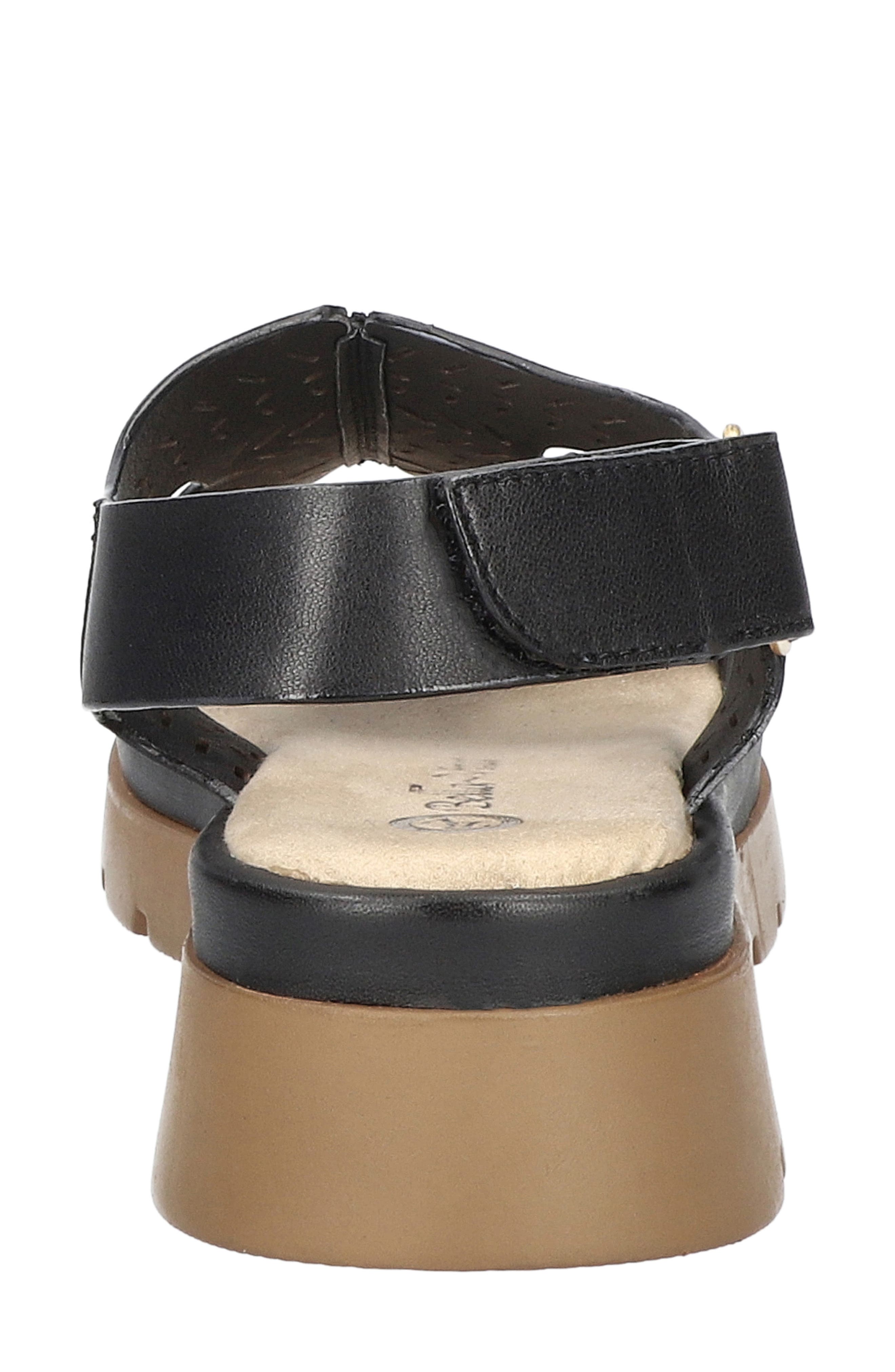 Bella Vita Indigo Slingback Platform Sandal, Alternate, color, Black Leather