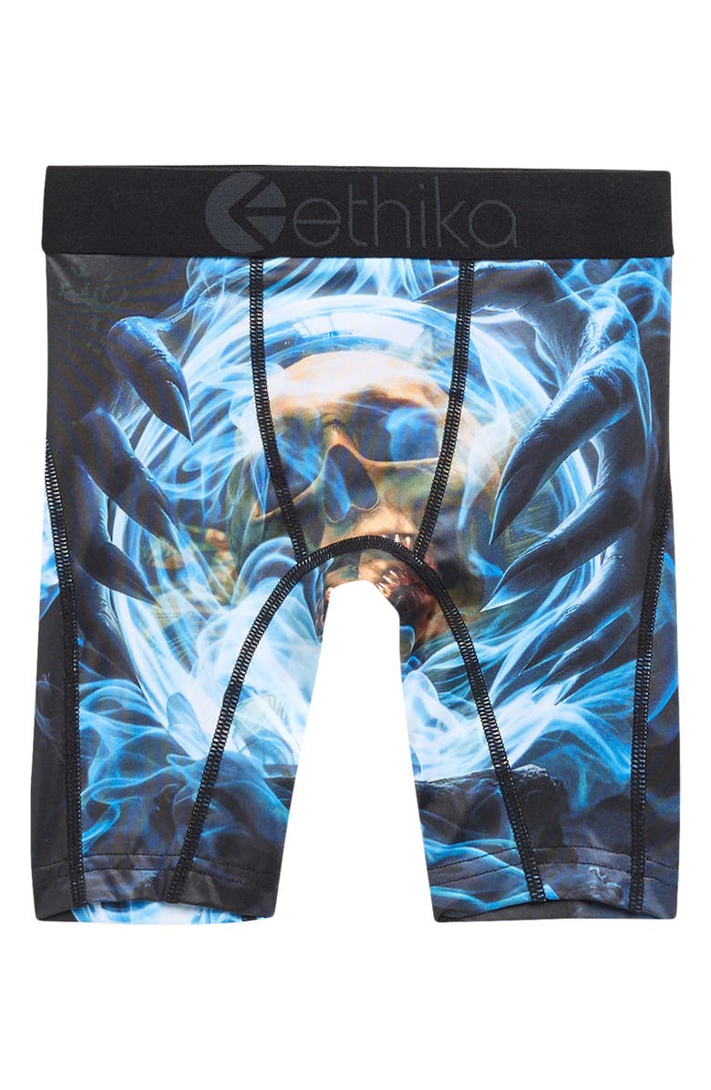 Ethika Kids' Dead Scope Boxer Briefs, Main, color, Black/ Blue