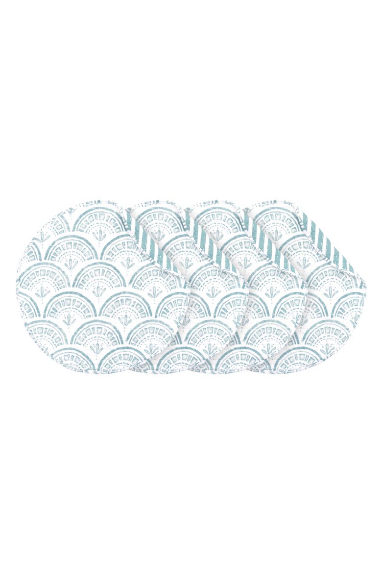 Halsey Round Set of 4 Placemats 17", Main, color, Blue