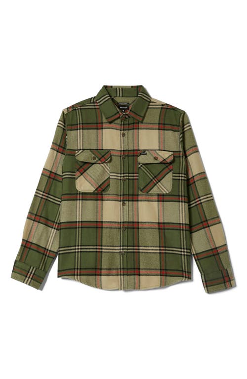 Brixton Bowery Plaid Flannel Button-up Shirt In Multi
