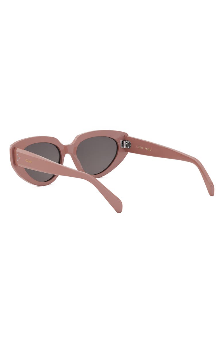 CELINE Bold 3 Dots 53mm Cat Eye Sunglasses, Alternate, color, Shiny Pink / Smoke