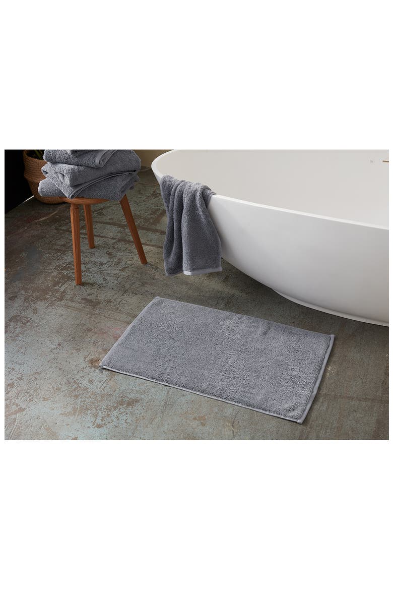Cloud Loom™ Organic Cotton Bath Rug, Alternate, color, STEEL BLUE