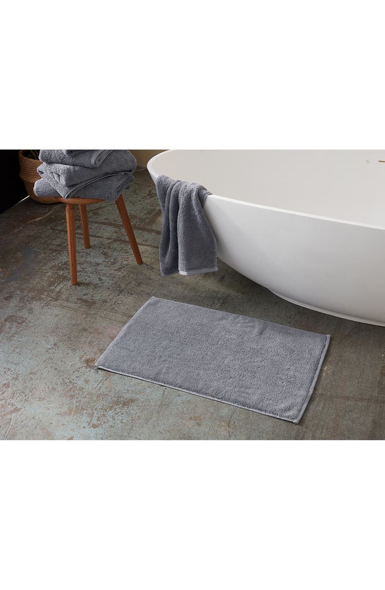 Coyuchi Cloud Loom<sup>™</sup> Organic Cotton Bath Rug, Alternate, color, Slate