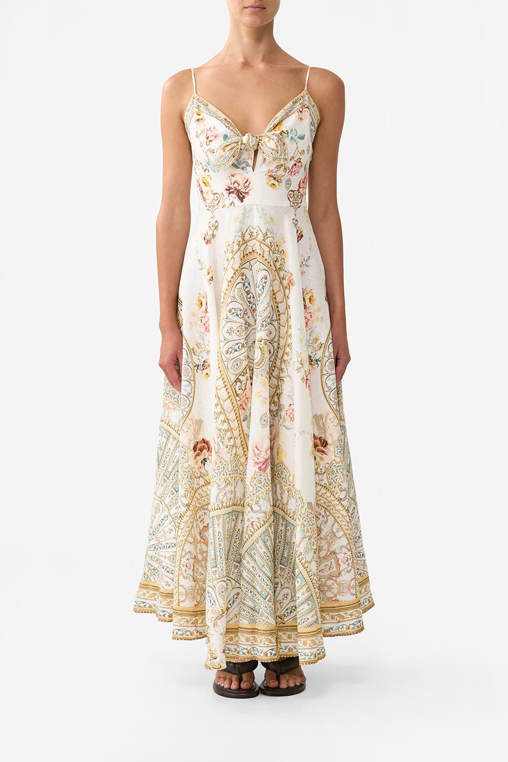 Long Dress With Tie Front Ottoman Dynasty