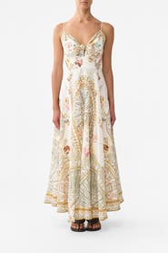 Camilla Long Dress With Tie Front Ottoman Dynasty