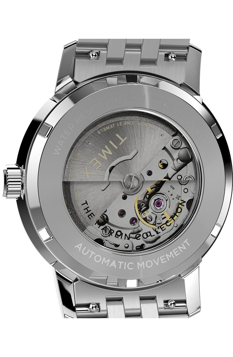 Timex<sup>®</sup> Marlin Automatic Bracelet Watch, 40mm, Alternate, color, Silver