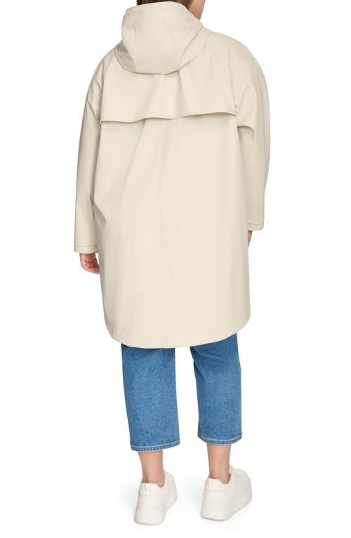 Levi's Water Resistant Hooded Raincoat In Oatmeal