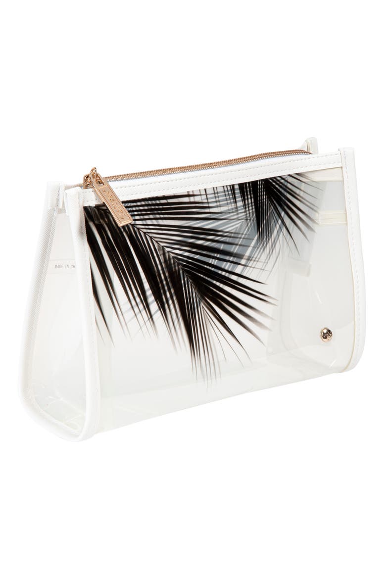 Miami Palm Medium Makeup Bag, Alternate, color, NO COLOR