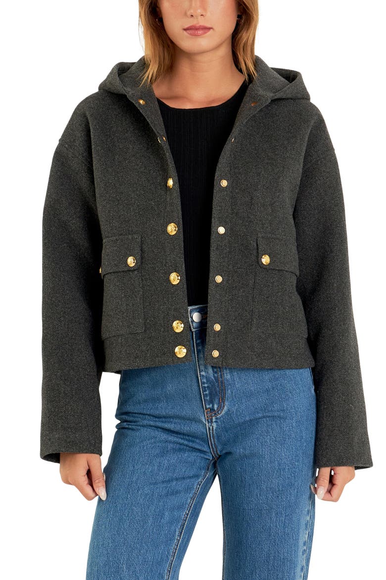 Hooded Coat, Alternate, color, CHARCOAL
