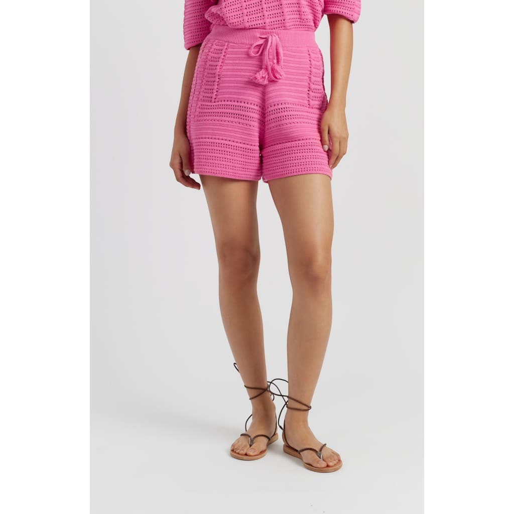 Chinti & Parker Cotton Crochet Short in Pink  product