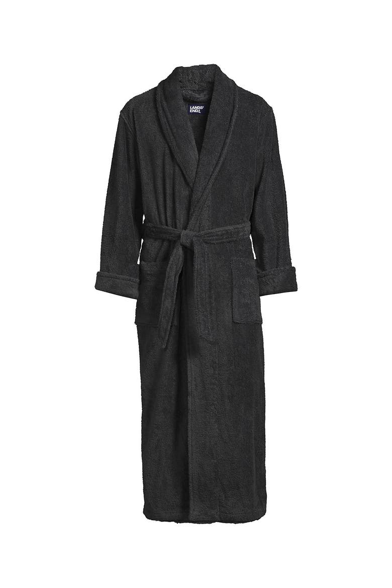 Full Length Turkish Terry Robe, Alternate, color, Charcoal