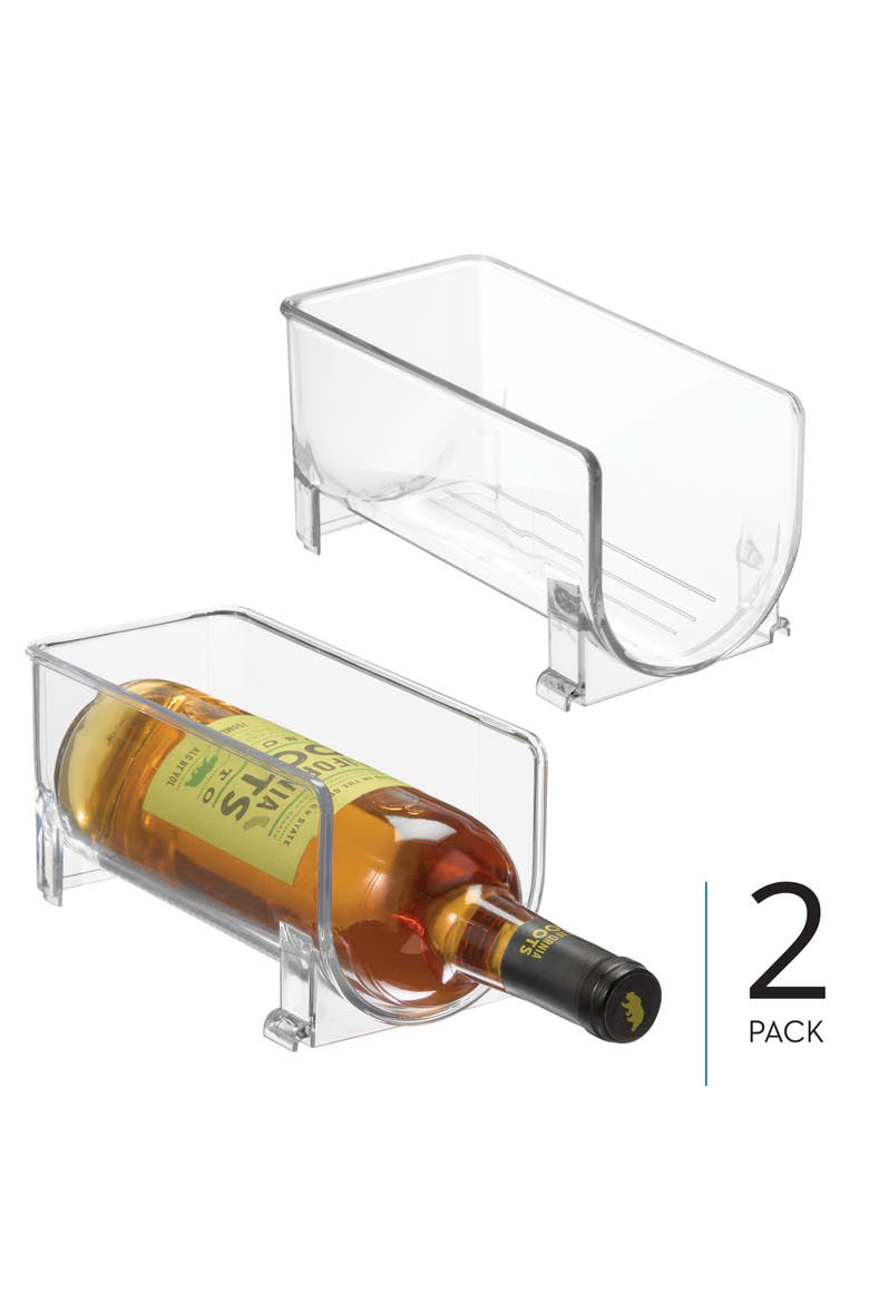 Stackable Holder for Water or Wine Bottles, Set of 2, Clear, Alternate, color, Clear