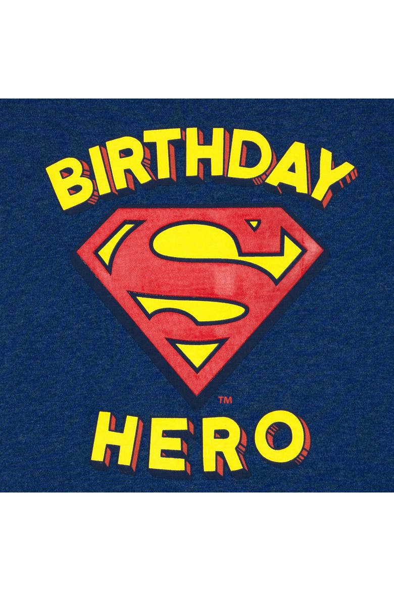 Justice League Superman Short Sleeve T-Shirt, Alternate, color, Navy Superman Birthday