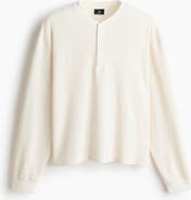 H&M Regular-fit Waffled Henley Shirt