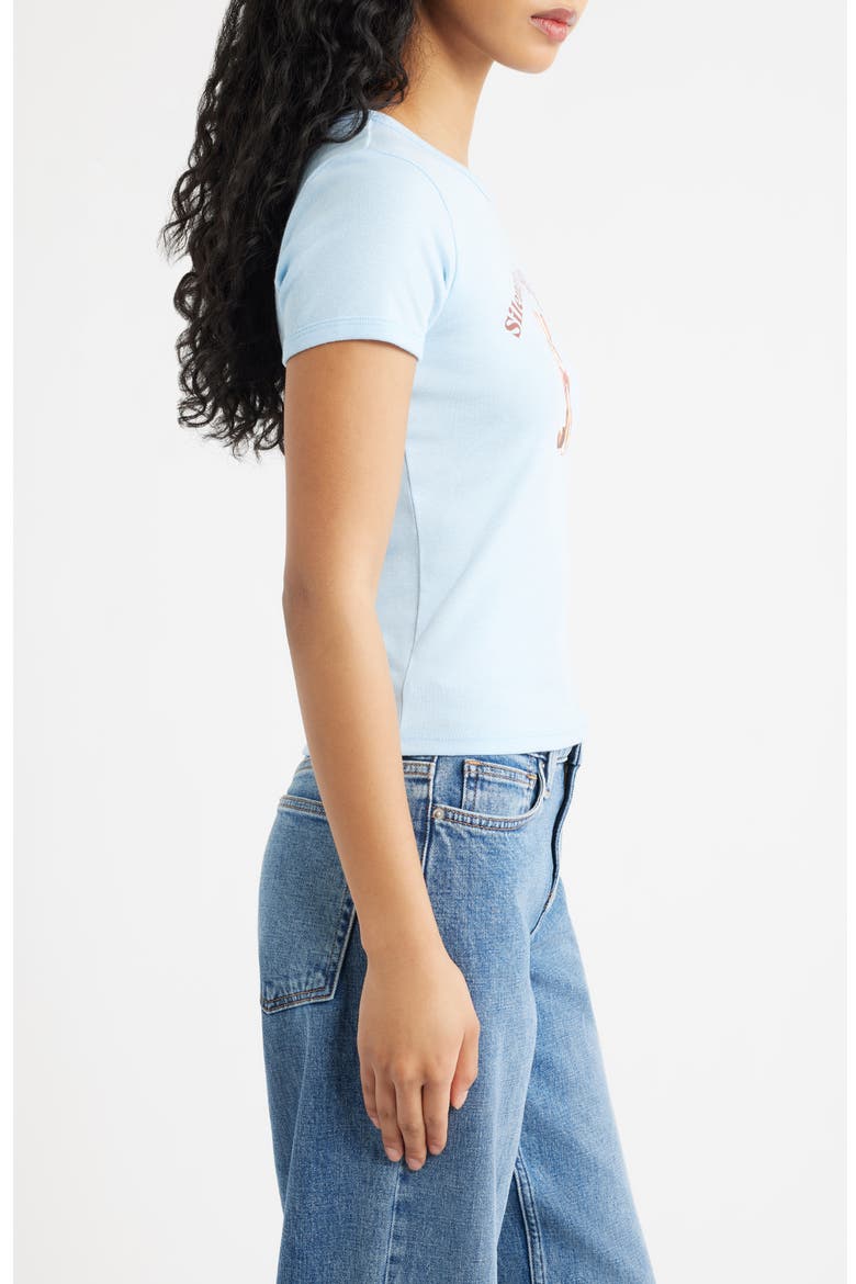 Silently Judging You Graphic Baby Tee, Alternate, color, LIGHT BLUE