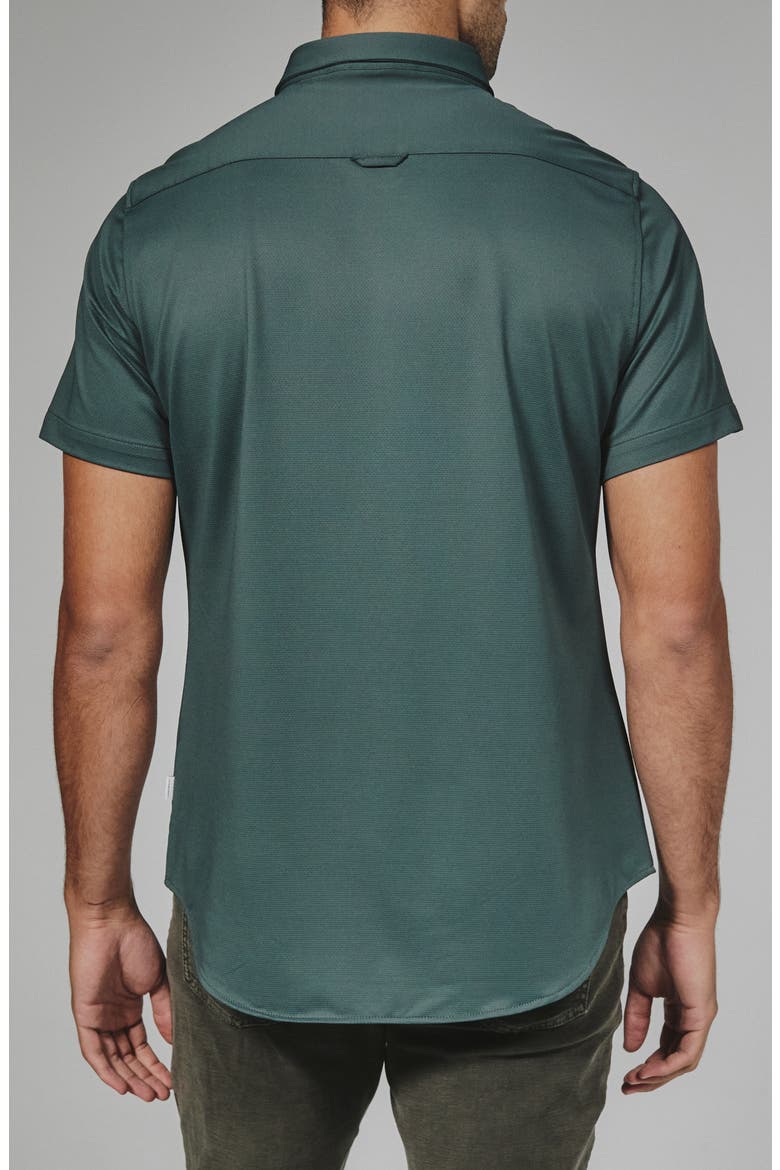 Owen Solid Short Sleeve Performance Button-Up Shirt, Alternate, color, BASIL