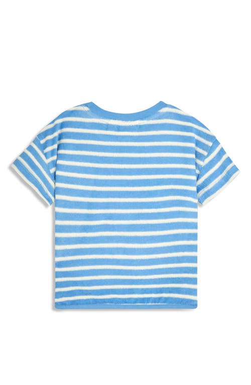 Jojo Maman Bébé Jojo Maman Bebe Crab Appliqué Stripe Terry Cloth T-shirt & Drawstring Shorts Set