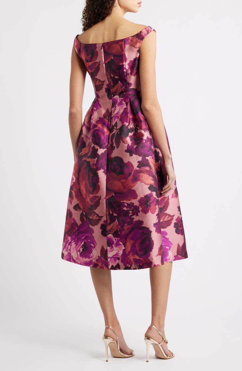 Julia Jordan Floral Off the Shoulder Cocktail Dress, Alternate, color, Pink Multi