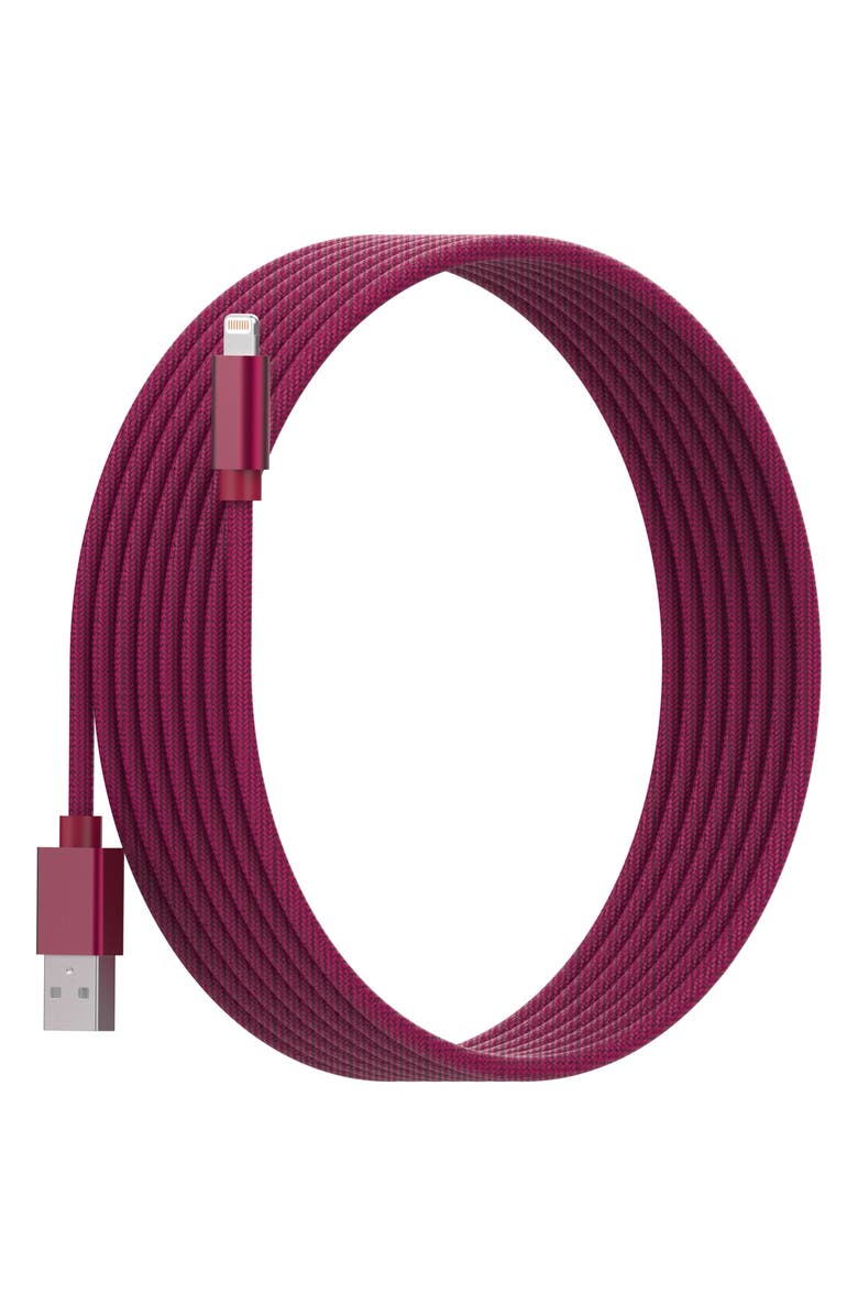 The Posh Tech 10 ft. MFI Lightning Cable 3-Piece Set, Alternate, color, Red