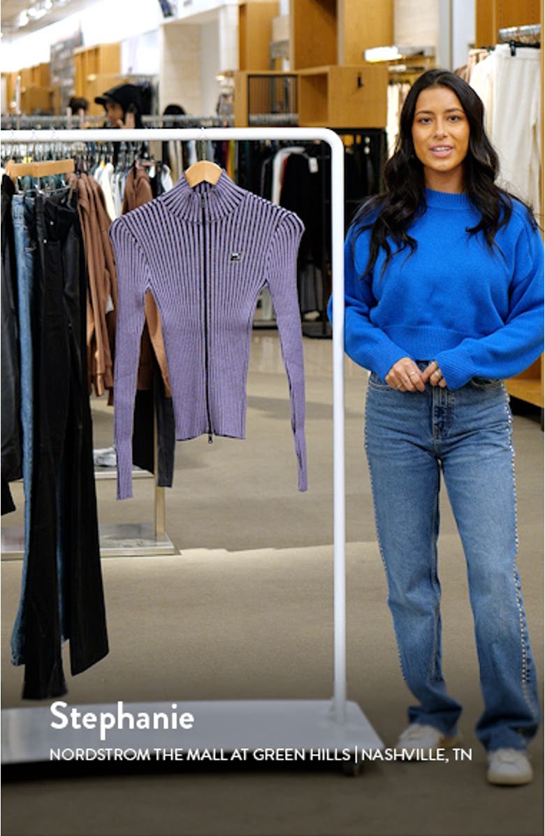 Plaited Front Zip Sweater, sales video thumbnail