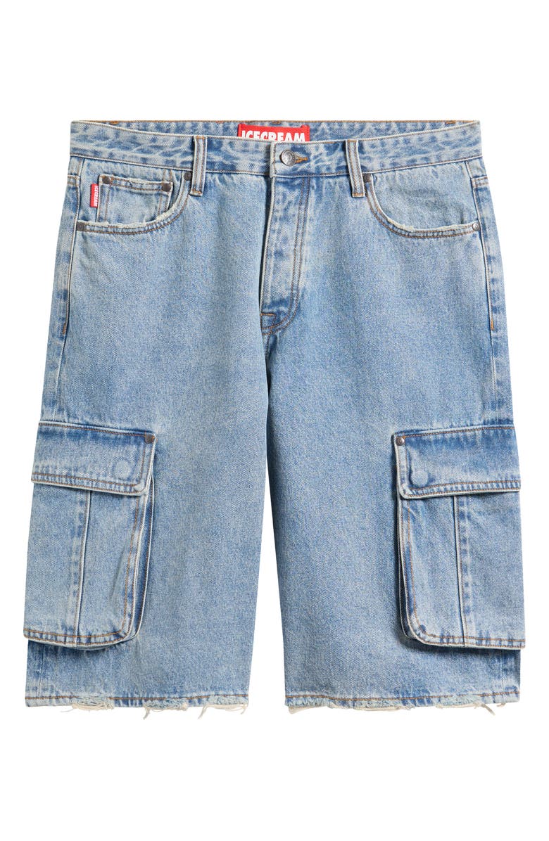 ICECREAM Barrels Denim Cargo Shorts, Alternate, color, Vanilla Bean