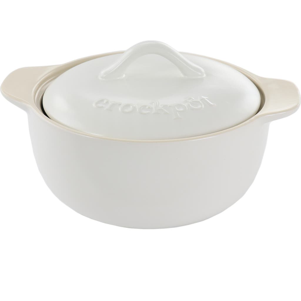 Crock-pot Crock Pot Artisan 2.3 Quart Round Stoneware Casserole With Lid In White In White