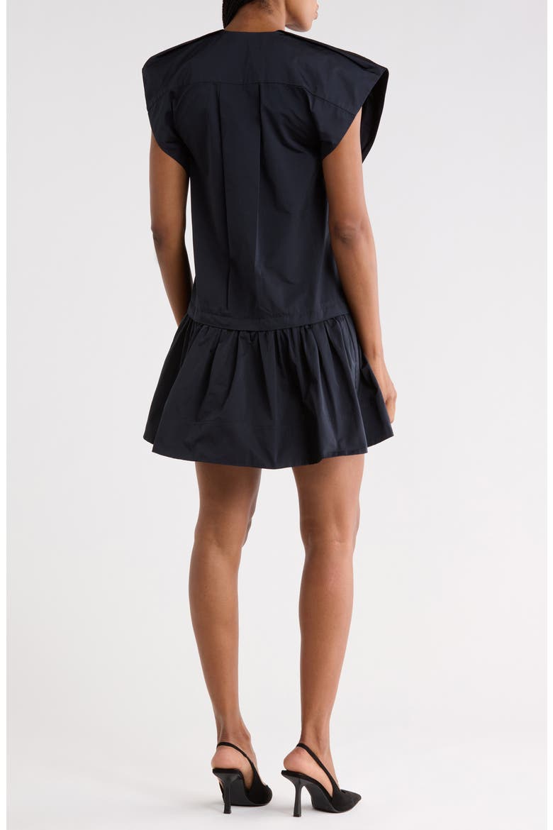 Ember Cap Sleeve Drop Waist Minidress, Alternate, color, NAVY
