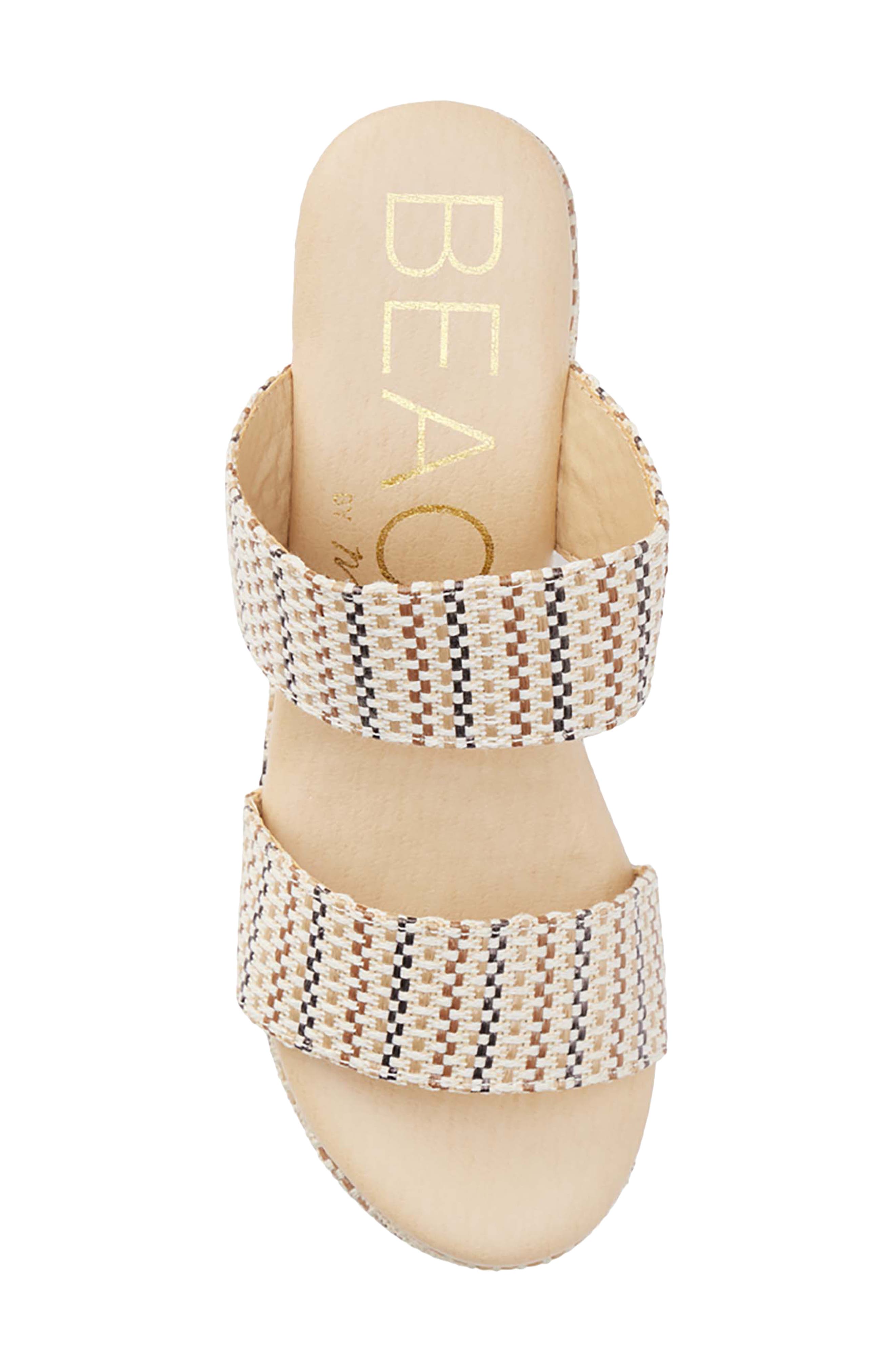 Coconuts by Matisse Ocean Ave Espadrille Platform Slide Sandal, Alternate, color, Ivory Mosaic