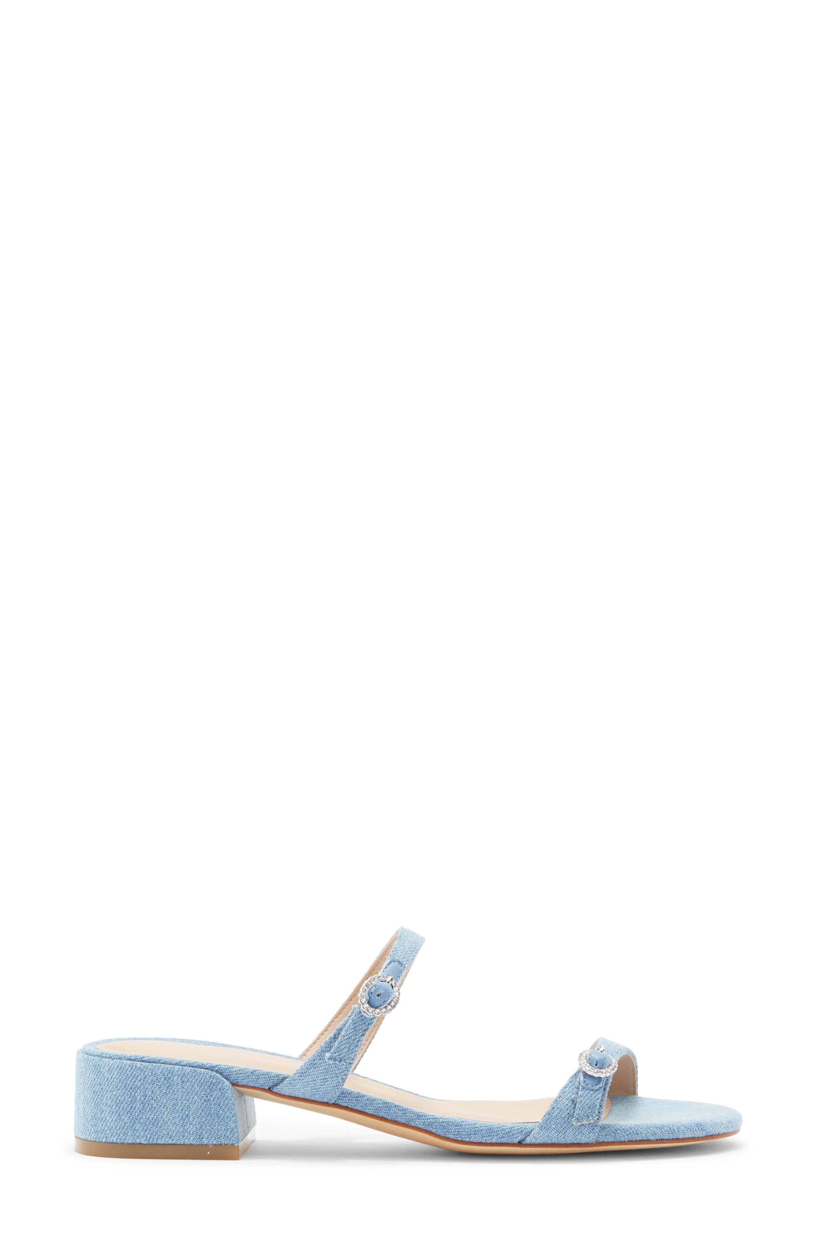 Stuart Weitzman Ginger Slide Sandal, Alternate, color, Mid Blue