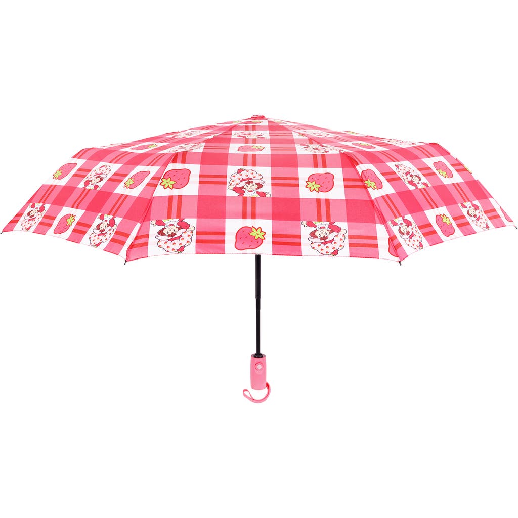 Strawberry Shortcake Gingham Plaid Umbrella In Brown