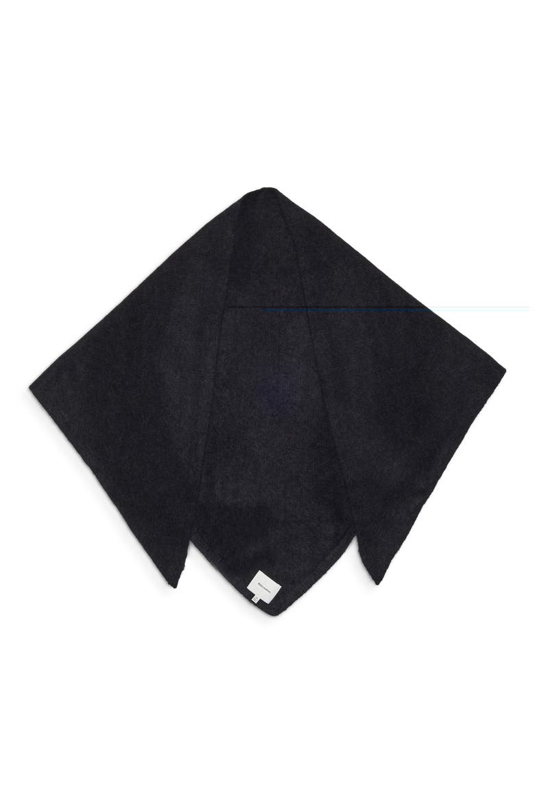 Emma Baby Alpaca Blend Triangle Scarf, Main, color, BLACK