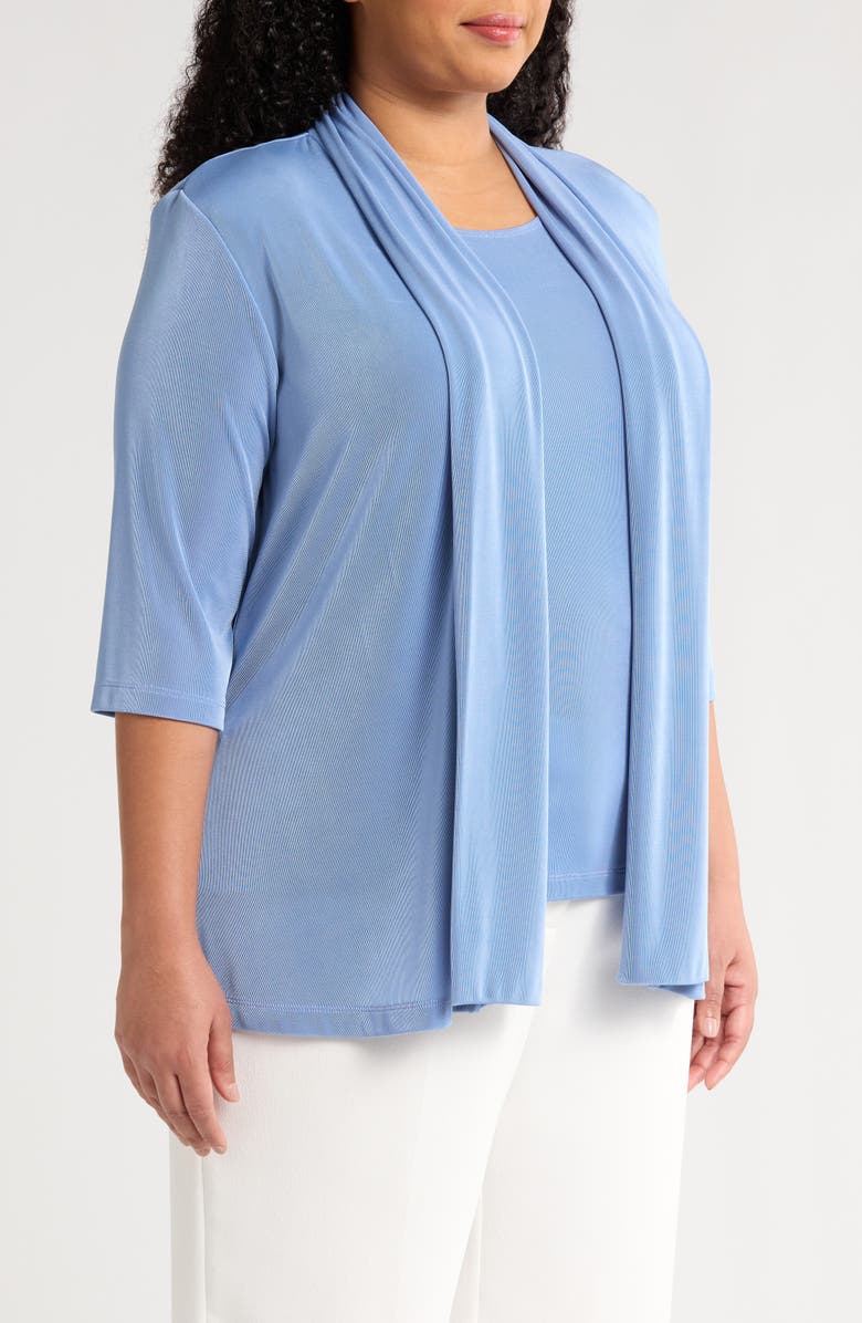 Vikki Vi Stretch Knit Open Front Jacket, Alternate, color, 