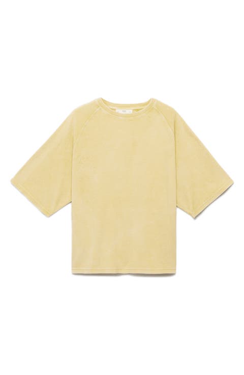 Cotton Blend Terry T-Shirt
