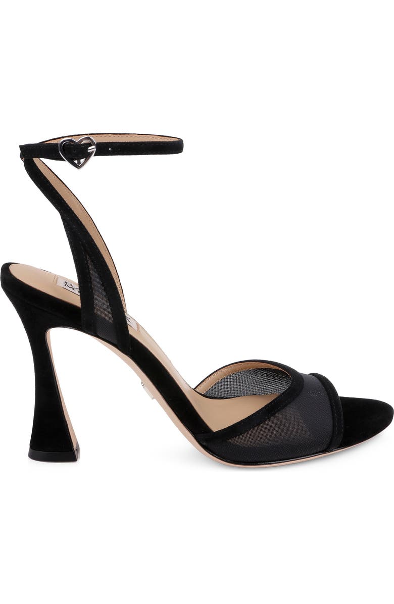 Badgley Mischka Collection Ysabel Ankle Strap Sandal, Alternate, color, Black Suede