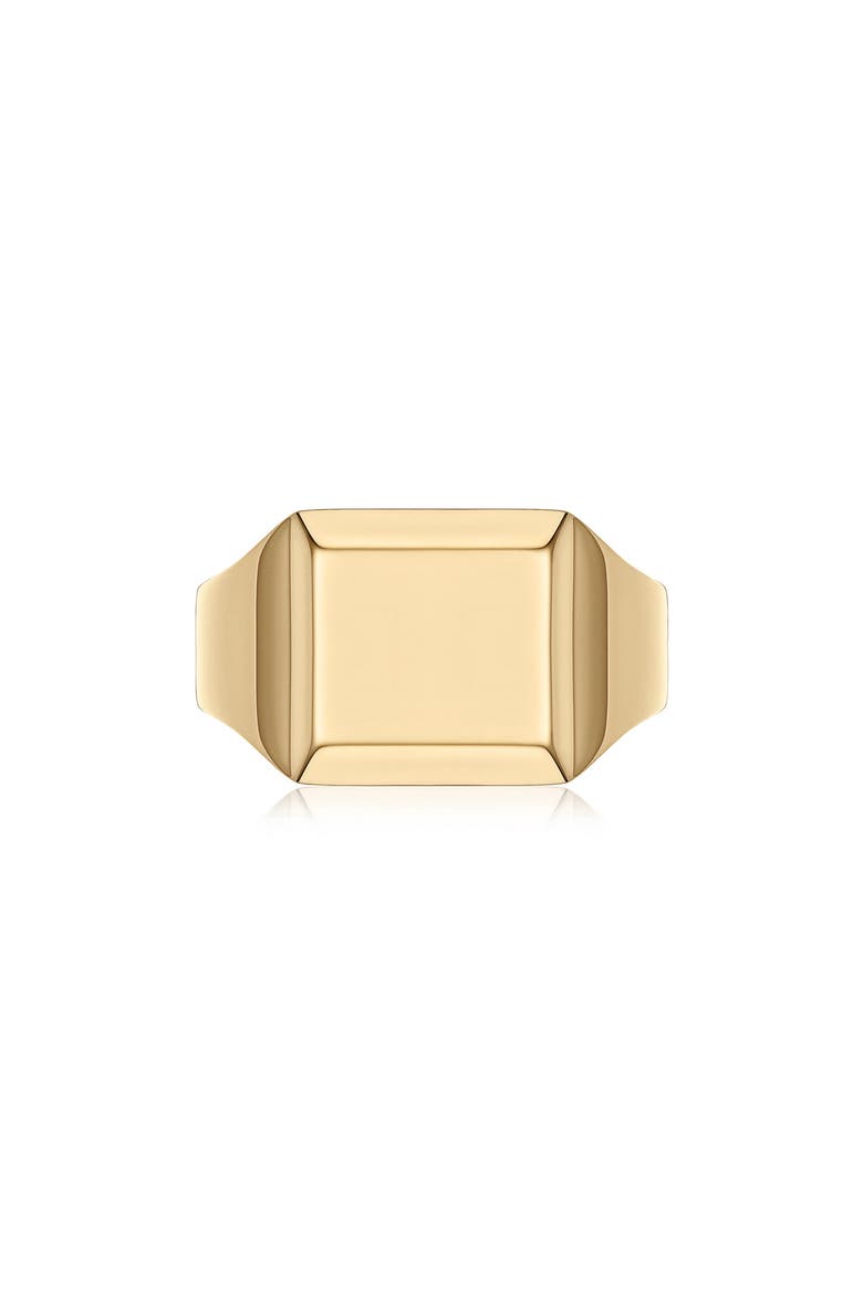 Signature Signet Ring, Alternate, color, YELLOW GOLD