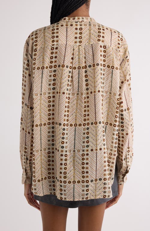 ISABEL MARANT ÉTOILE ISABEL MARANT ÉTOILE MEXICA MIXED PRINT COTTON BUTTON-UP SHIRT 