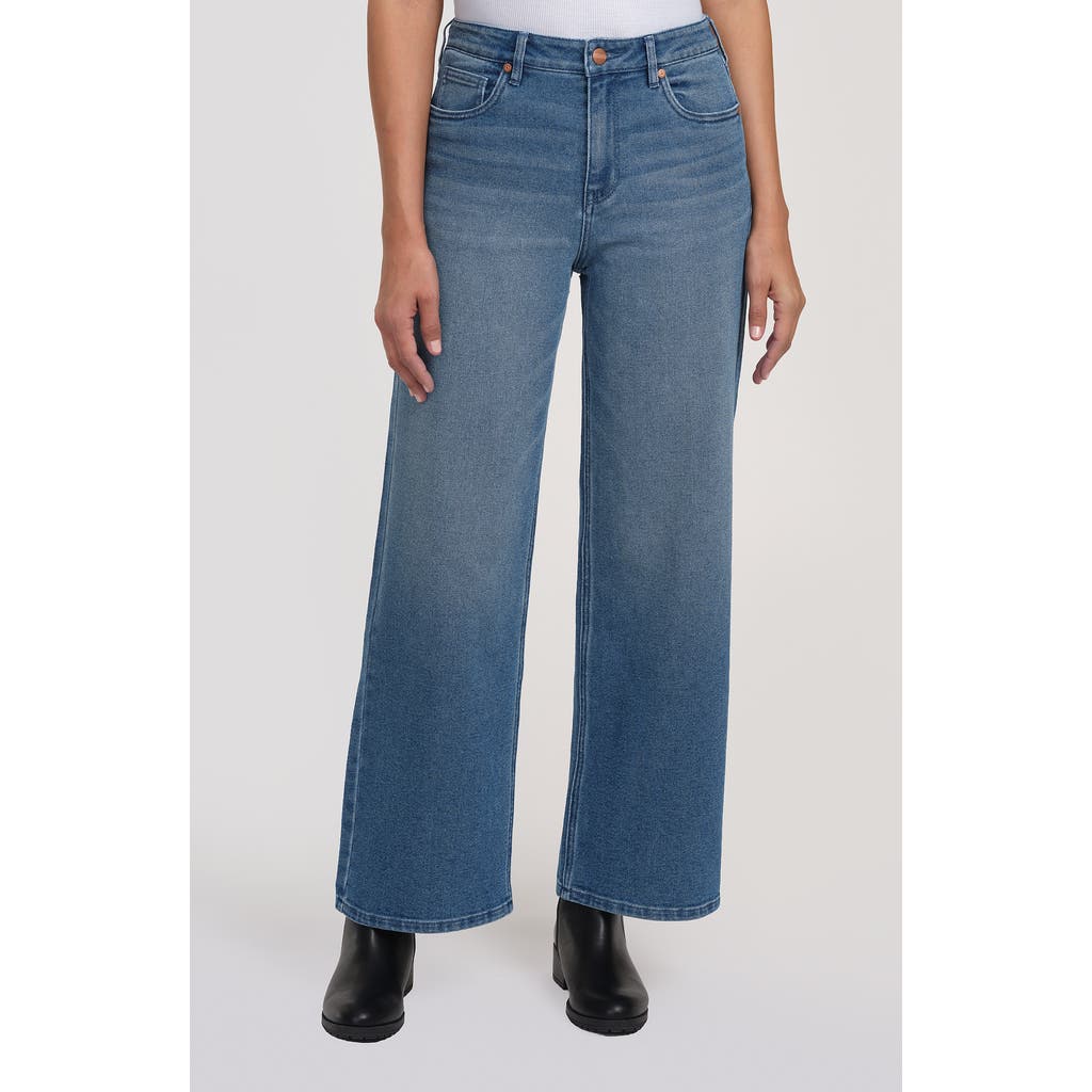 Sanctuary Denim Ekara Slim Wide Leg Jeans In Blue