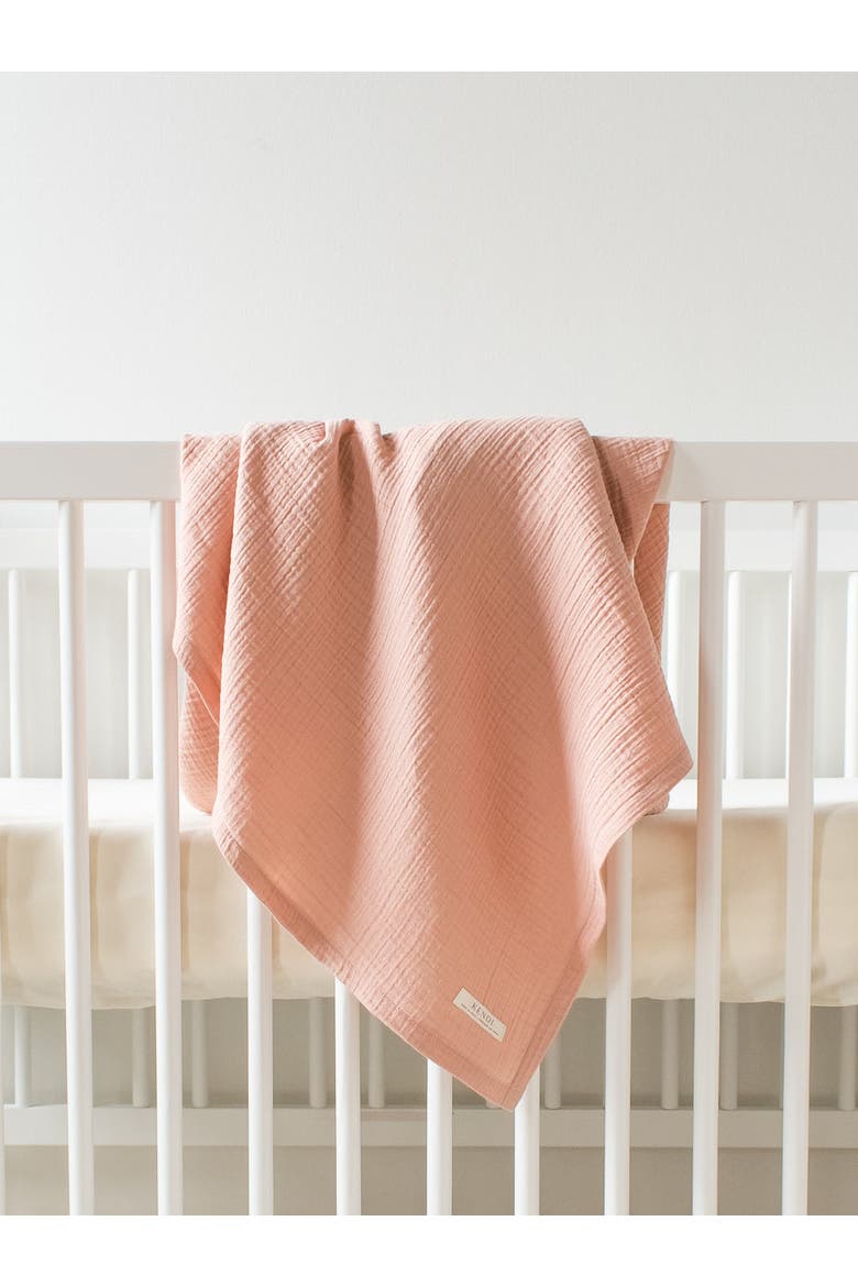 Organic Muslin Swaddle Blanket, Alternate, color, Ballet