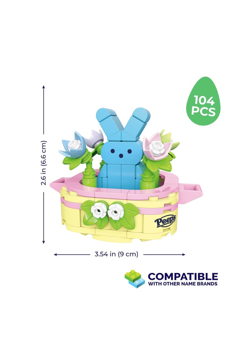 Peeps Blue Bunny Easter Basket Building Set, Alternate, color, Ivory