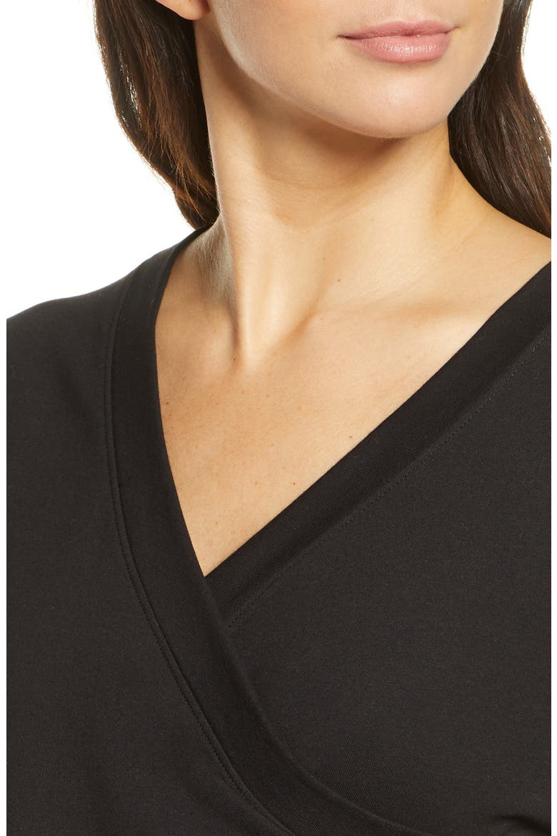 Athleisure Nursing/Maternity Top, Alternate, color, BLACK
