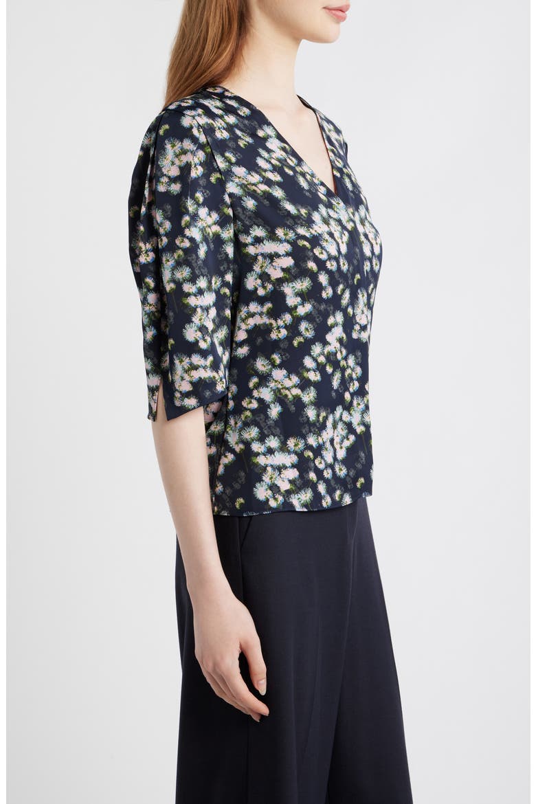 Floral Print Button-Up Top, Alternate, color, PINK MULTI