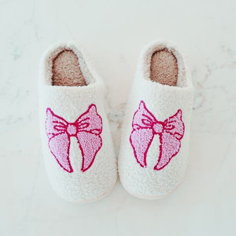 Pink Bow Slipper