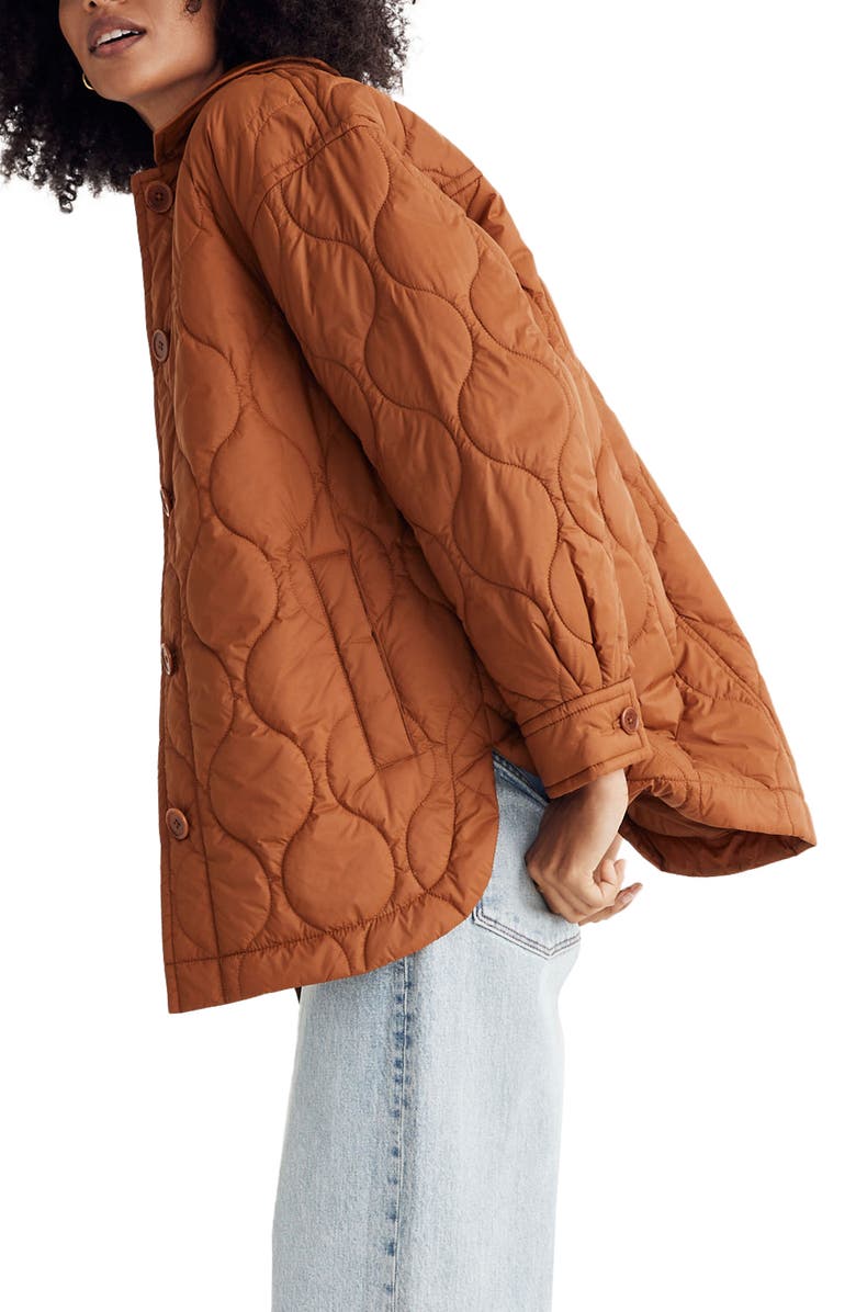 Madewell Airpuff Shirt Jacket, Alternate, color,