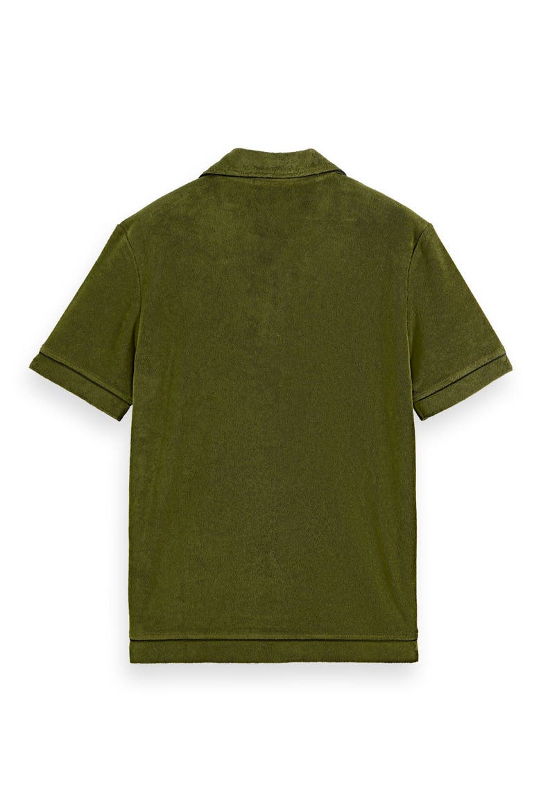 Towelling Cotton Terry Polo, Alternate, color, ARMY