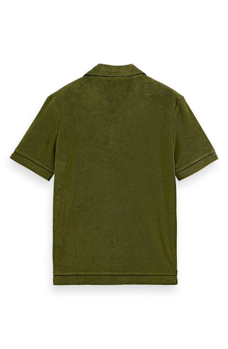 Scotch & Soda Towelling Cotton Terry Polo, Alternate, color, Army