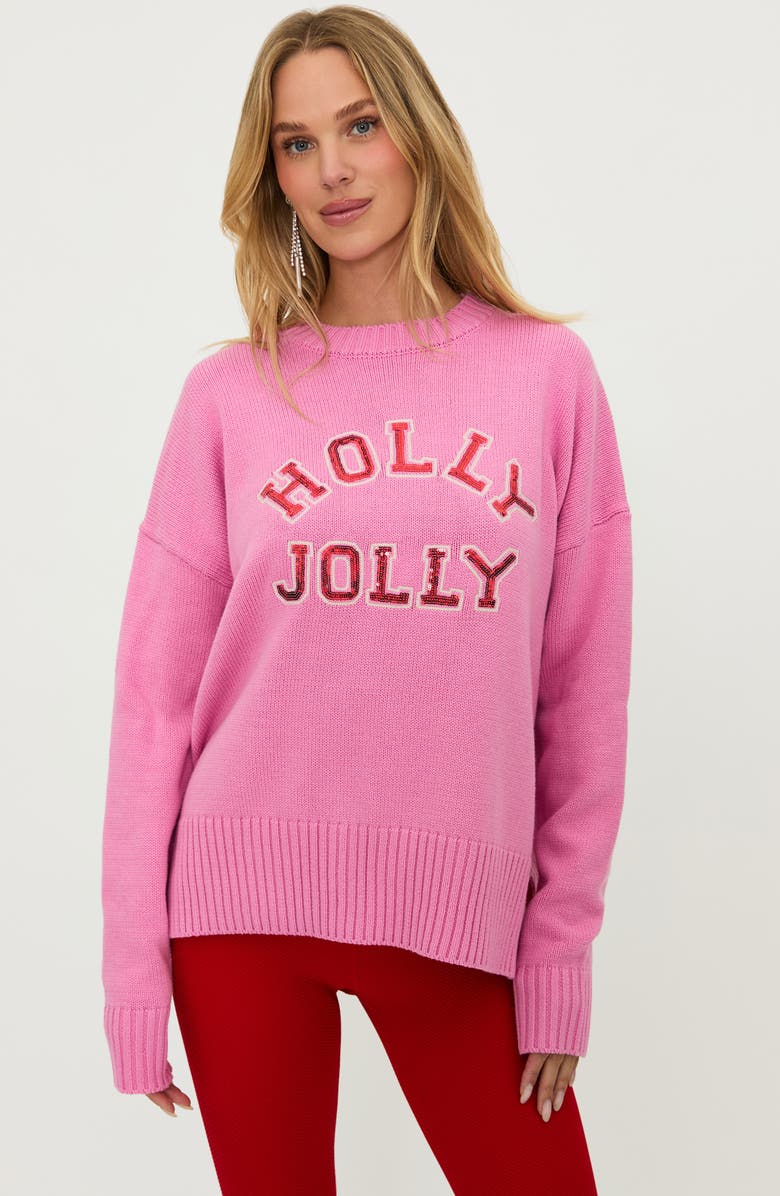 Beach Riot Callie Sequin Graphic Sweater, Alternate, color, Gumdrop Pink