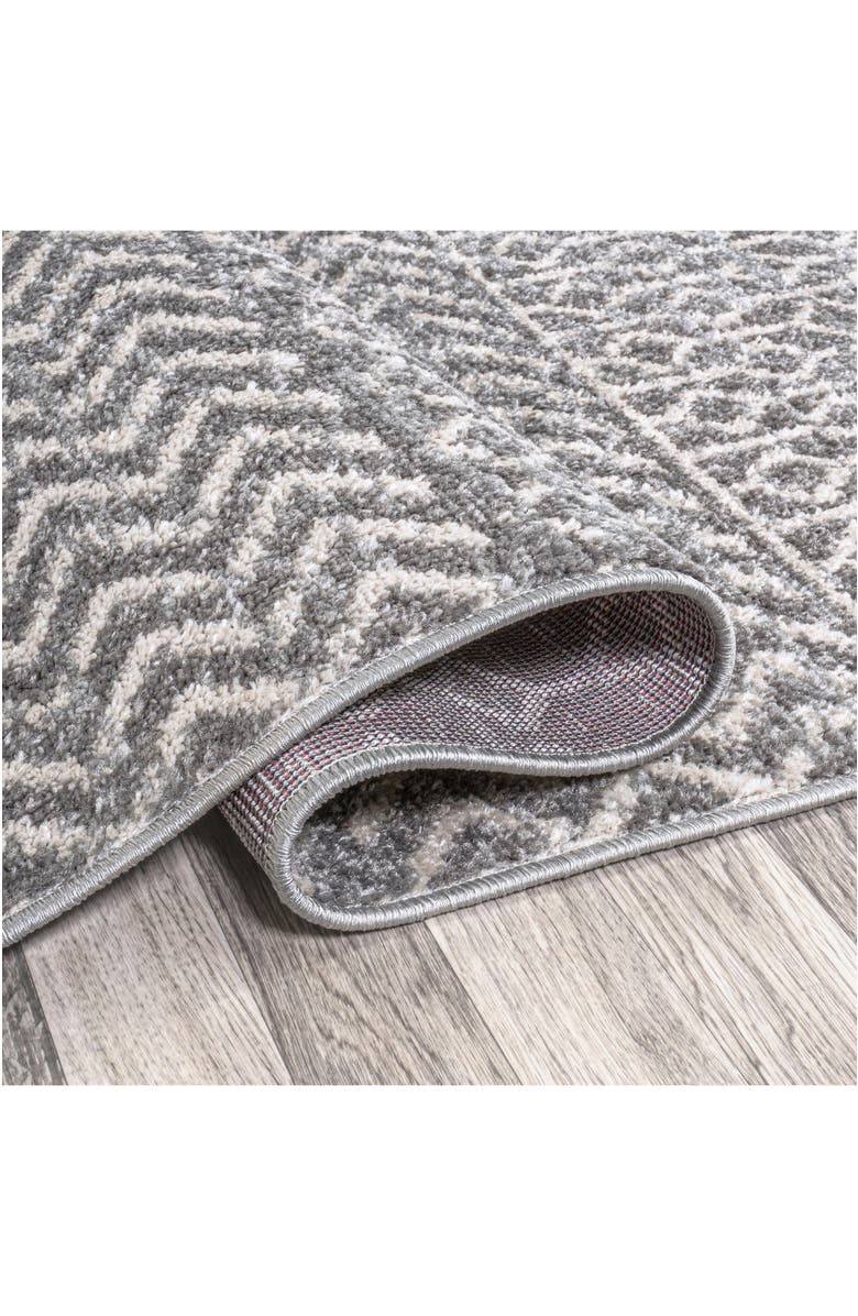 JONATHAN Y Arta Moroccan Vintage Geometric Area Rug, Alternate, color, Gray/Cream