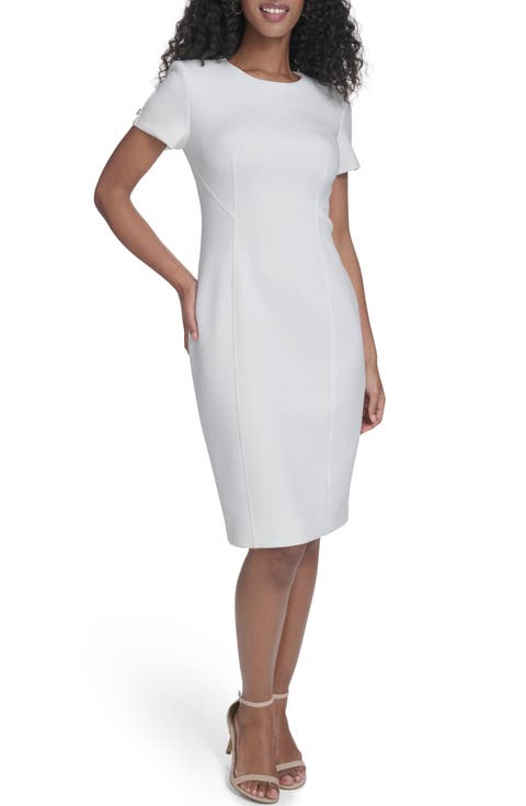 Short Sleeve Sheath Dress