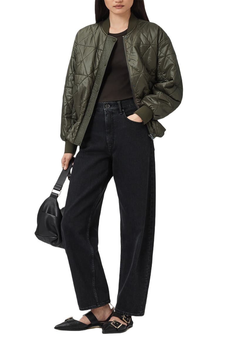 Alii Quilted Bomber Jacket, Alternate, color, FOREST GREEN